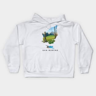 San Marino Travel map poster Kids Hoodie